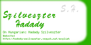 szilveszter hadady business card